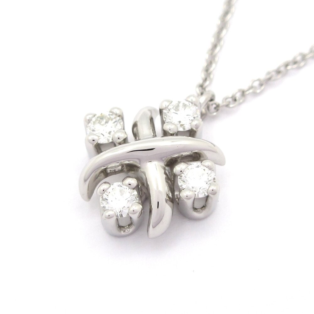 Tiffany & Co. Sixteen Stone pendant Necklace Pt950 Diamond